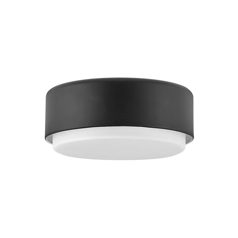 Hinkley Cedric 1-Light Extra Small Flush Mount | Modern Lacquered Brass Steel and Etched Opal Glass | Hallway & Closet Light | 5 x 5 x 8 | Model 30071LCB