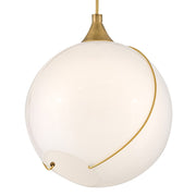 Hinkley Lighting Skye 1 Light Pendant, Heritage Brass/Cased Opal - 30303HBR-CO