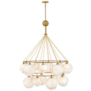 Hinkley Lighting Skye 18Lt 53" Chandelier, Brass/Cased Opal - 30308HBR-CO
