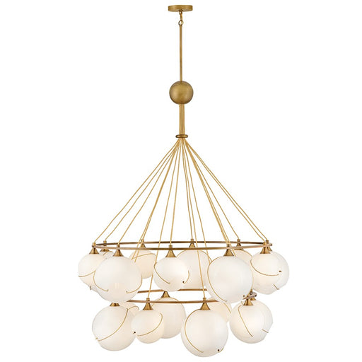 Hinkley Lighting Skye 18Lt 53" Chandelier, Brass/Cased Opal - 30308HBR-CO