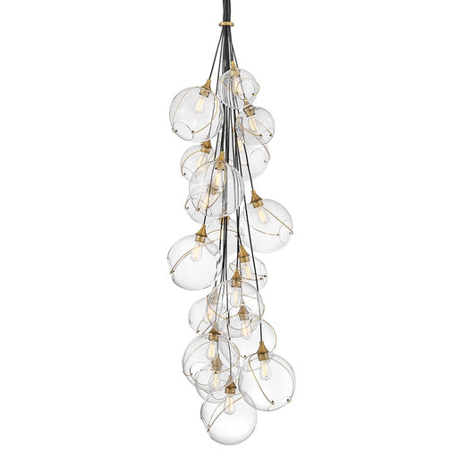 Hinkley Lighting Skye 18 Light Chandelier, Heritage Brass/Clear - 30309HBR