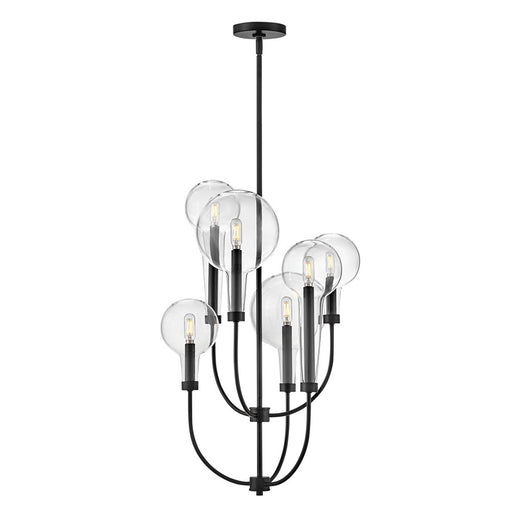 Hinkley Lighting Alchemy 6 Light Pendant, Black/Clear - 30525BK