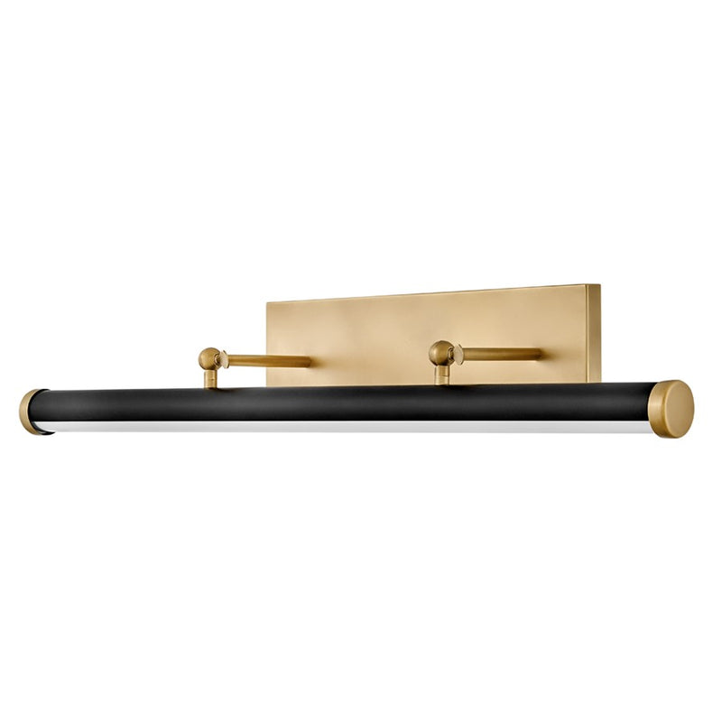Hinkley Regis 33in 1-Light Wall Sconce | Transitional Heritage Brass and Black Steel with Acrylic Lens | Living Room & Bedroom Accent | 7 | Model 31013HB