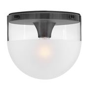 Hinkley Lighting Beck 1 Light Flush Mount, Black/Clear/Etch-Dipped - 32081BK