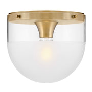 Hinkley Lighting Beck 1Lt Flush Mount, Brass/Clear/Etch-Dipped - 32081LCB