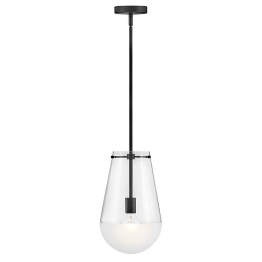 Hinkley Lighting Beck 1 Light Pendant, Black/Clear/Etch-Dipped - 32087BK