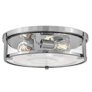 Hinkley Lighting Lowell 3 Light Flush Mount, Chrome/Clear - 3243CM-CL