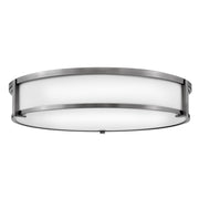 Hinkley Lighting Lowell 4 Light Flush Mount, Antique Nickel/Etched Opal - 3244AN