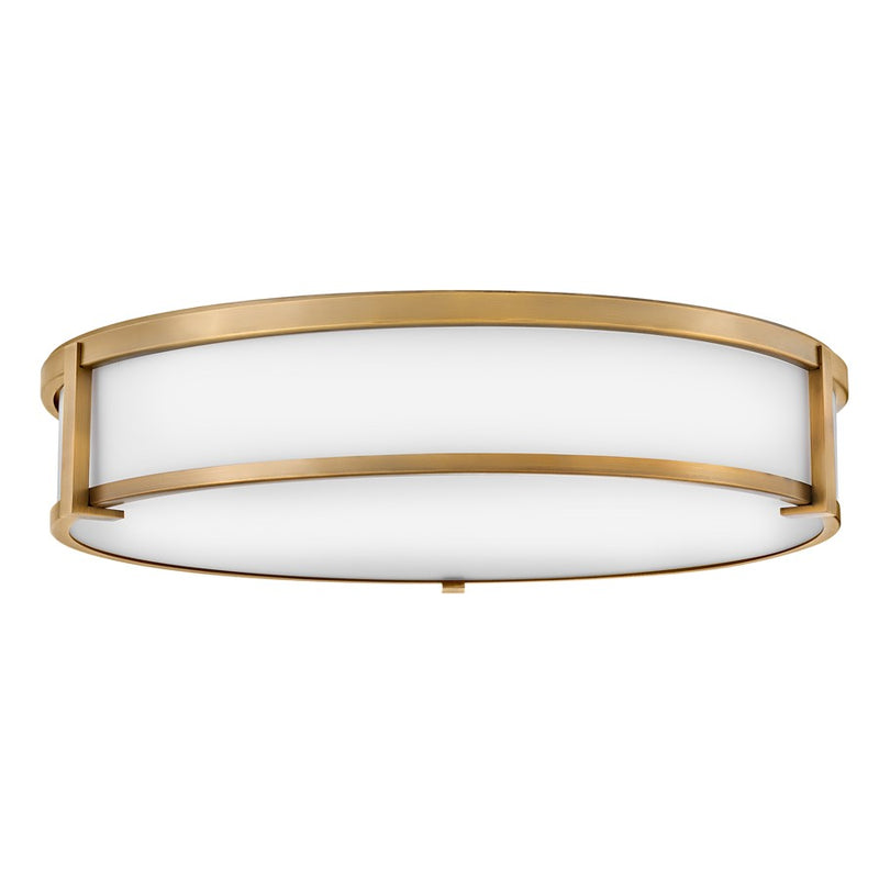 Hinkley Lighting Lowell 4 Light Flush Mount, Brushed Bronze/Etched Opal