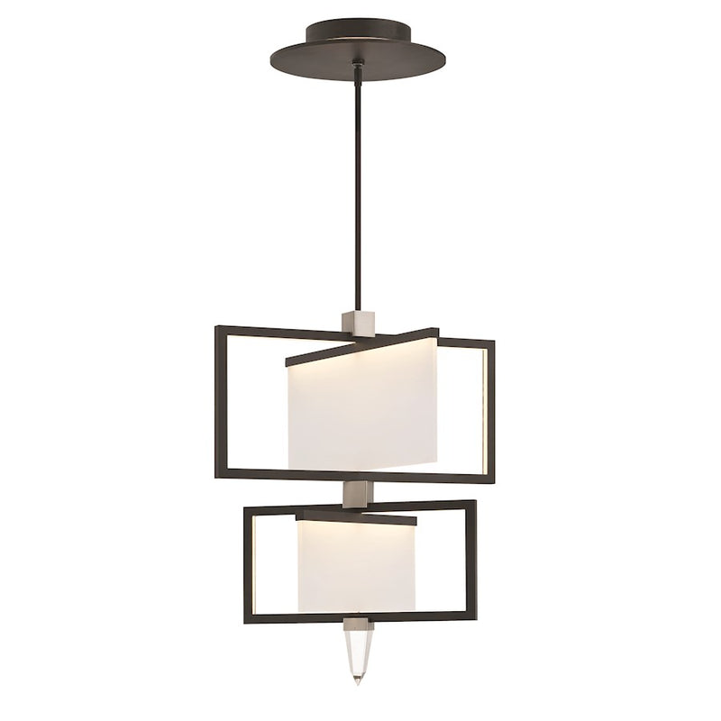 Hinkley Folio 29in LED Chandelier | Modern Black Aluminum and Sandblasted Acrylic | Living Room & Dining Room | 5540 Lumens 3000K 94 CRI | Model 32506BLK