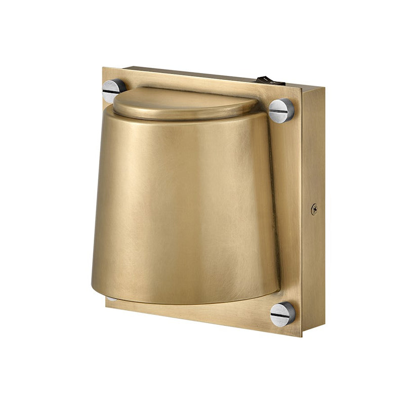 Hinkley Scout 1-Light Wall Sconce | Modern Coastal Heritage Brass Steel and Etched Glass | Bedroom & Hallway Reading Light | 500lm 3000K | Model 32530HB