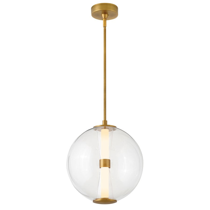 Hinkley Lighting Elin Pendant, Lacquered Brass/Clear
