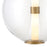 Hinkley Lighting Elin Pendant, Lacquered Brass/Clear
