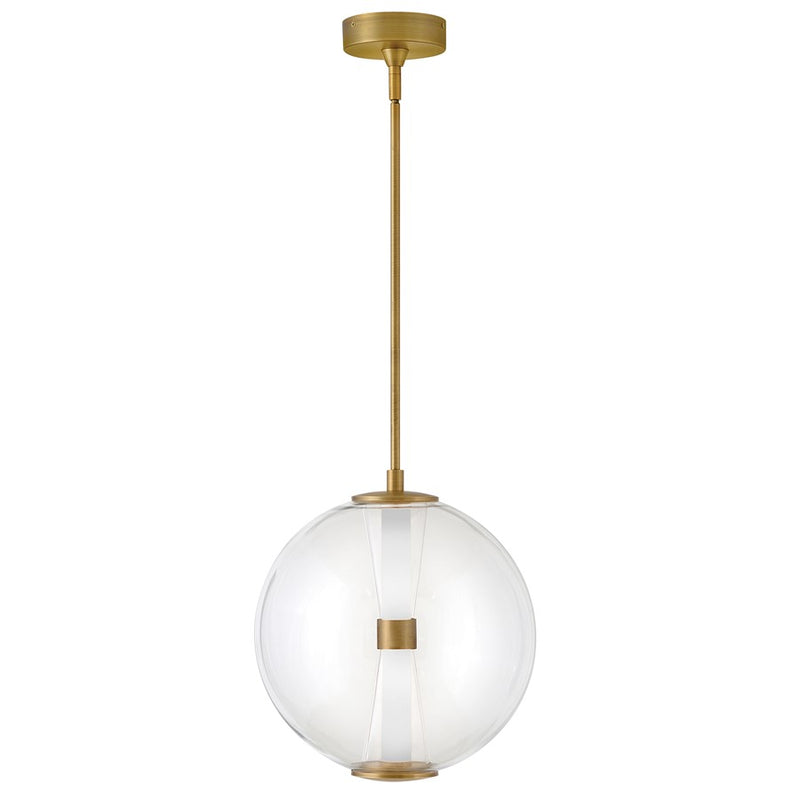 Hinkley Lighting Elin Pendant, Lacquered Brass/Clear