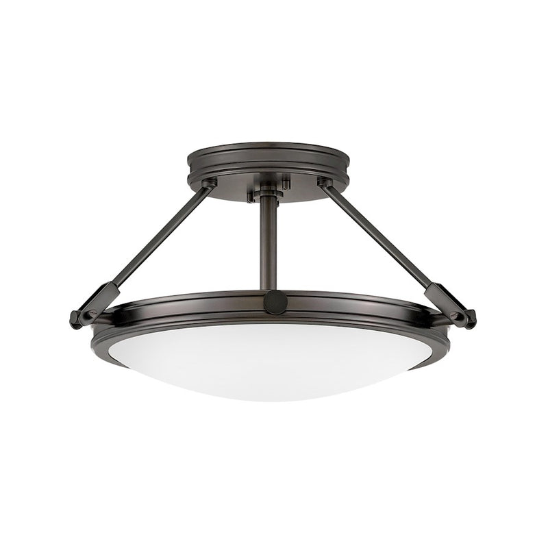 Hinkley Lighting Collier Semi-Flush Mount, Black/Etched