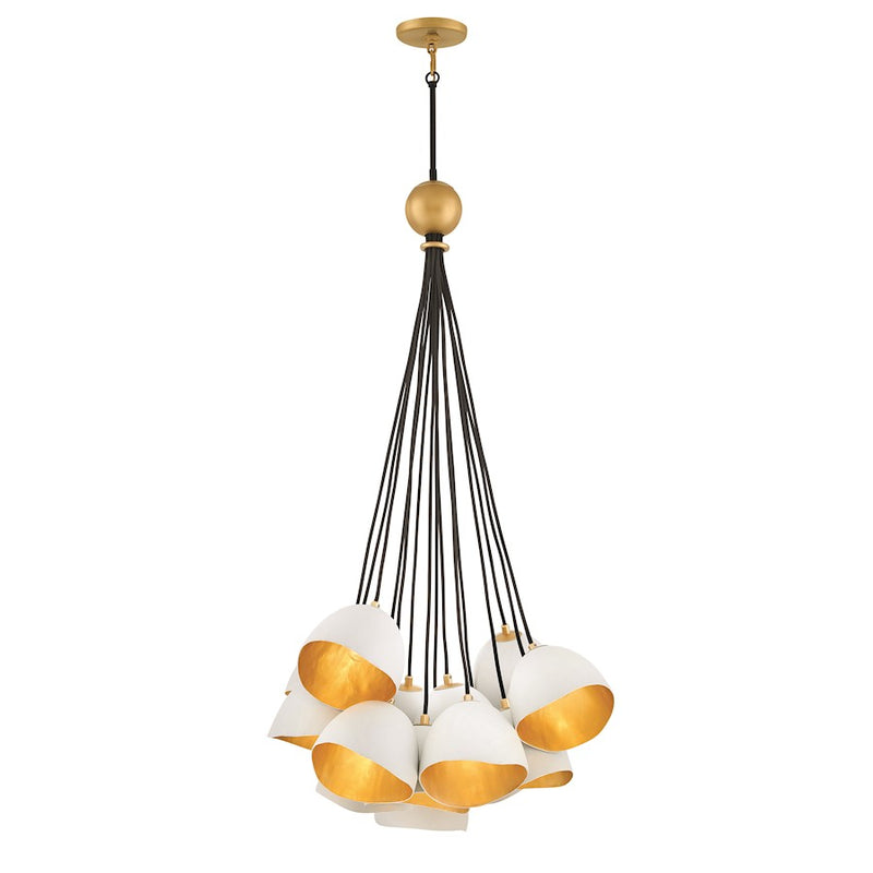 Hinkley Lighting Nula 15 Light Chandelier, Shell White
