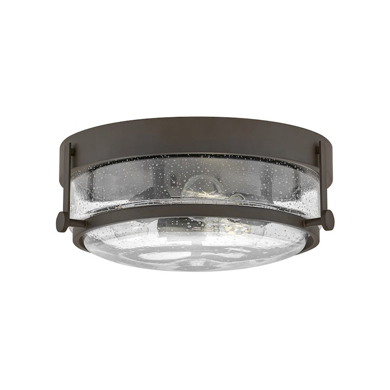 Hinkley Harper 3-Light Flush Mount | Transitional Brushed Nickel Steel and Clear Seedy Glass | Bedroom & Hallway Ceiling Light | 16 x 16 | Model 3640BN-CS