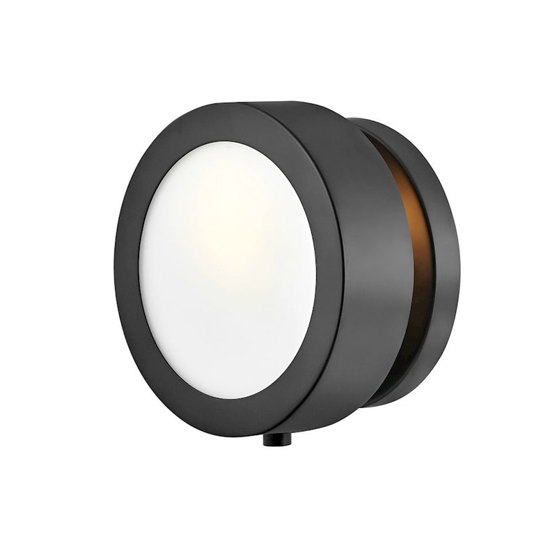 Hinkley Mercer 1-Light Wall Sconce | Mid-Century Modern Brushed Nickel Steel and Etched Opal Glass | Bedroom & Hallway Accent Light | 4 x 7 | Model 3650BN