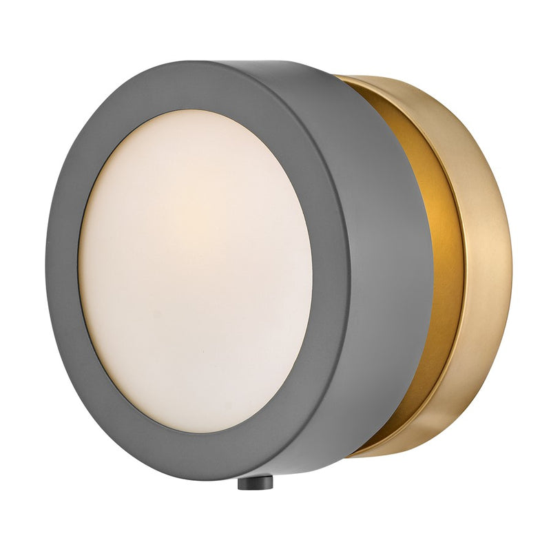 Hinkley Lighting Mercer 1Lt Wall Mount, Dark Matte Grey/Etched Opal - 3650DMG