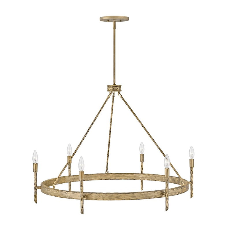 Hinkley Tress 25in 5-Light Chandelier | Transitional Forged Iron Steel | Dining Room & Living Room | 25 x 25 x 21 in | Model 3675FE