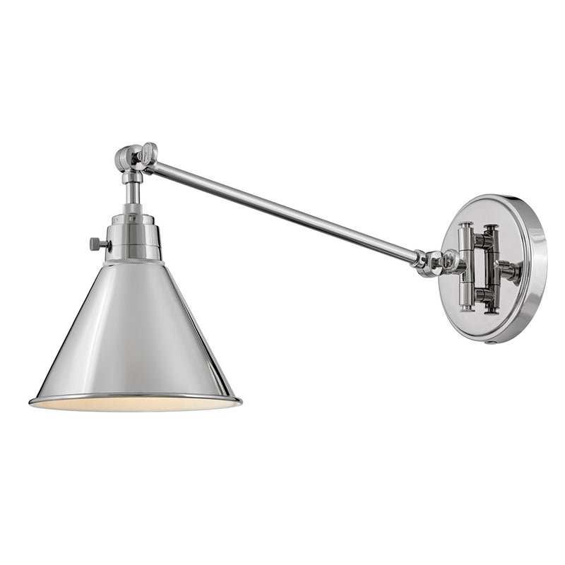 Hinkley Lighting Arti 1 Light 10" Wall Mount, Polished Nickel