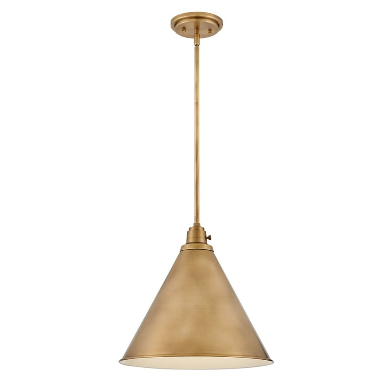 Hinkley Lighting Arti 1 Light Pendant, Heritage Brass