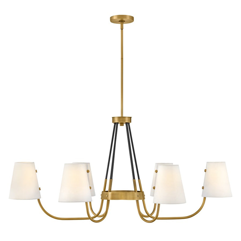 Hinkley Lighting Aston 6 Light Chandelier, Heritage Brass