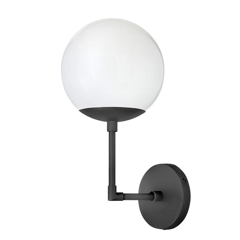 Hinkley Warby 1-Light Wall Sconce | Mid-Century Modern Heritage Brass Steel and Etched Opal Glass | Living Room & Hallway Accent | 9.5 x | Model 3742HB-WH