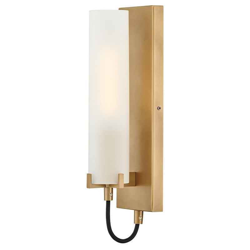 Hinkley Lighting Ryden 1Lt 16" Wall Mount, Heritage Brass/Etched - 37850HB-WH