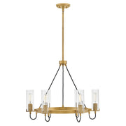 Hinkley Lighting Ryden 6 Light Chandelier, Heritage Brass/Clear - 37855HB