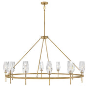 Hinkley Lighting Ana 12Lt Chandelier, Brass/Faceted Clear Crystal - 38259HB