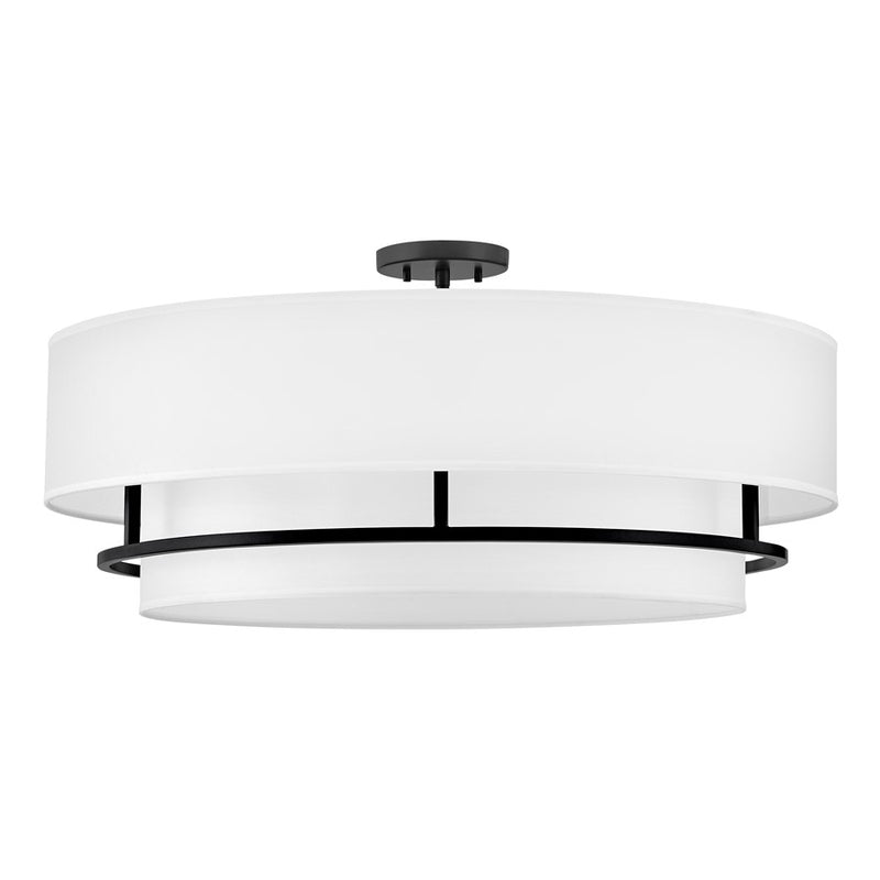 Hinkley Lighting Graham 4 Light Convertible Semi-Flush Mount, Black