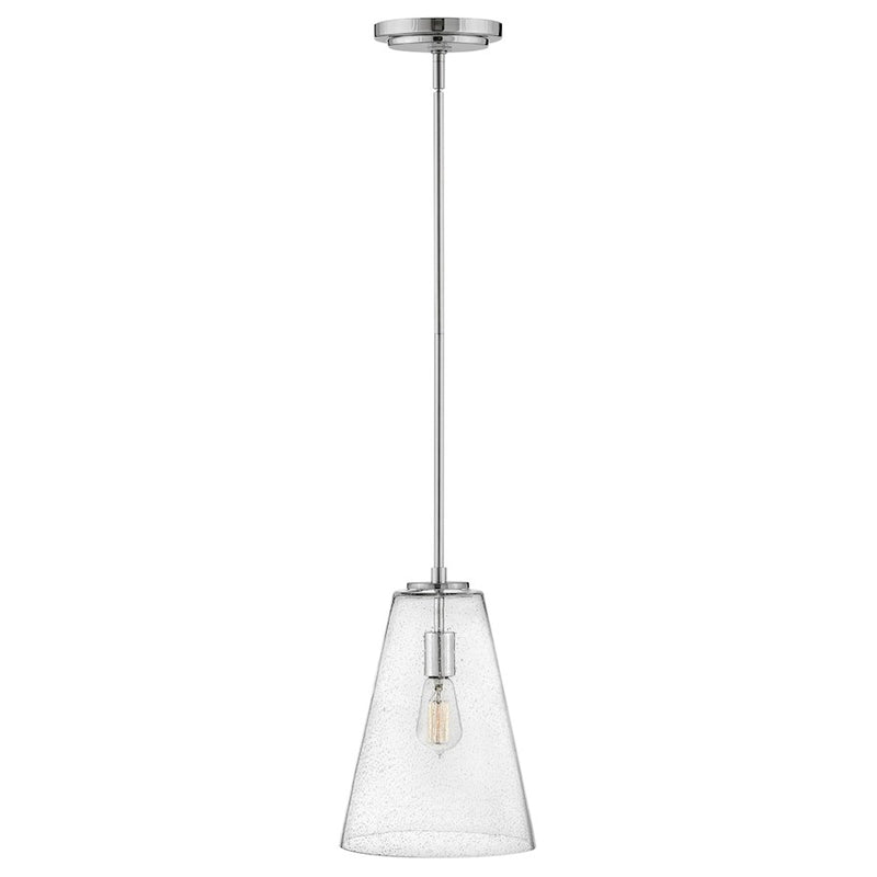 Hinkley Vance 10in 1-Light Pendant | Transitional Heritage Brass Steel and Clear Seedy Glass | Kitchen Island & Dining Room | 10 x 10 x 15 | Model 41044HB