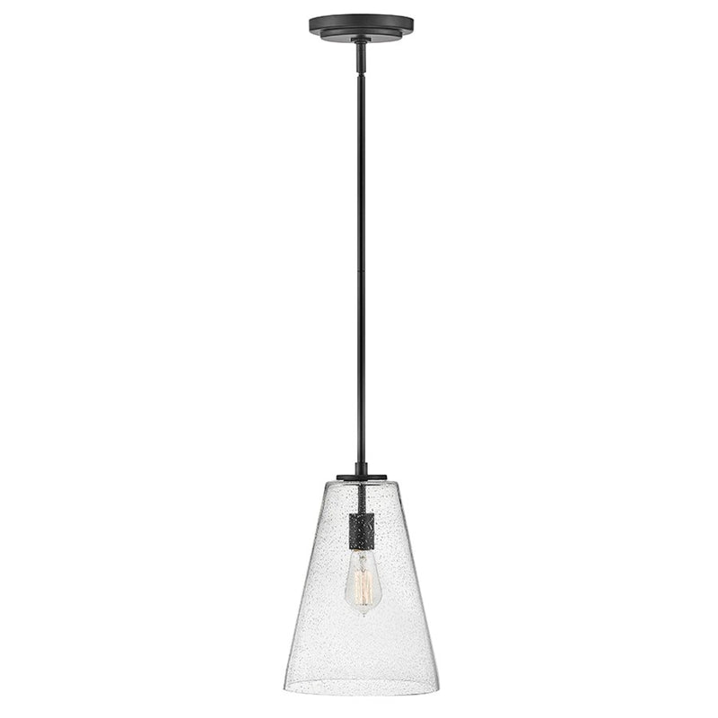 Hinkley Vance 10in 1-Light Pendant | Transitional Heritage Brass Steel and Clear Seedy Glass | Kitchen Island & Dining Room | 10 x 10 x 15 | Model 41044HB