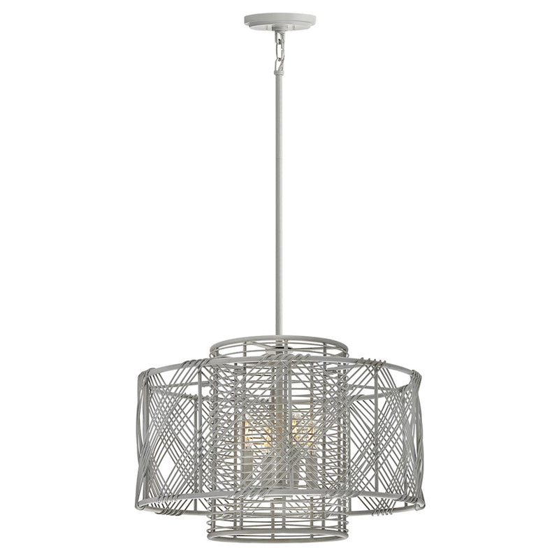 Hinkley Nikko 20in 4-Light Pendant | Transitional Coastal Black Steel | Kitchen Island & Dining Room | 20 x 20 x 14 in | Model 41063BLK