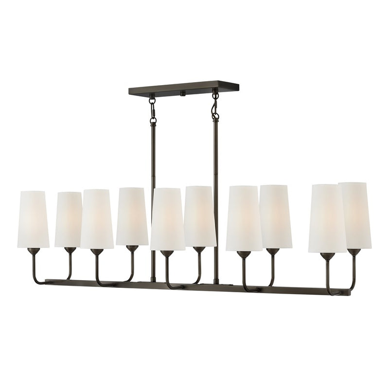 Hinkley Lighting Lewis 10 Light Chandelier, Black Oxide