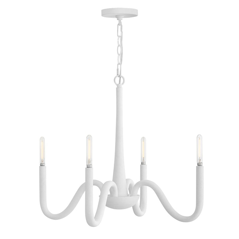 Hinkley Lighting Maris 4 Light Chandelier, Textured Plaster