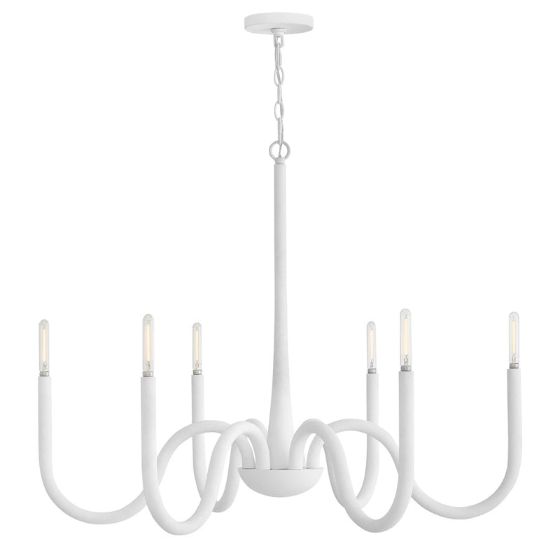 Hinkley Lighting Maris 6 Light Chandelier, Textured Plaster