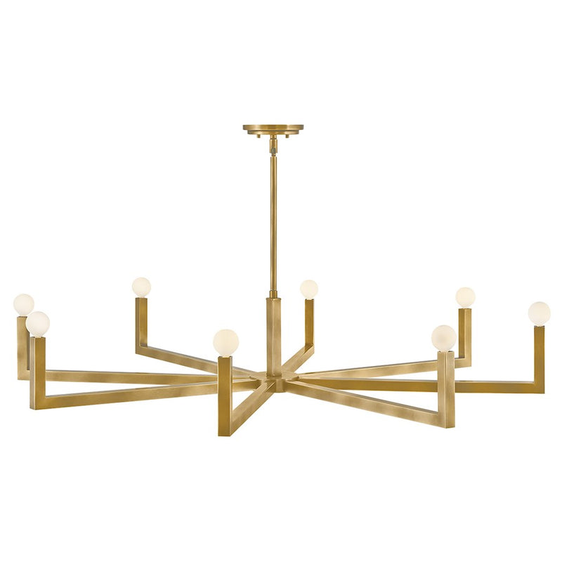 Hinkley Lighting Ezra 8 Light Chandelier, Heritage Brass