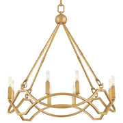 Hinkley Lighting Leona 8 Light 42" Chandelier, Distressed Brass - 45784DA