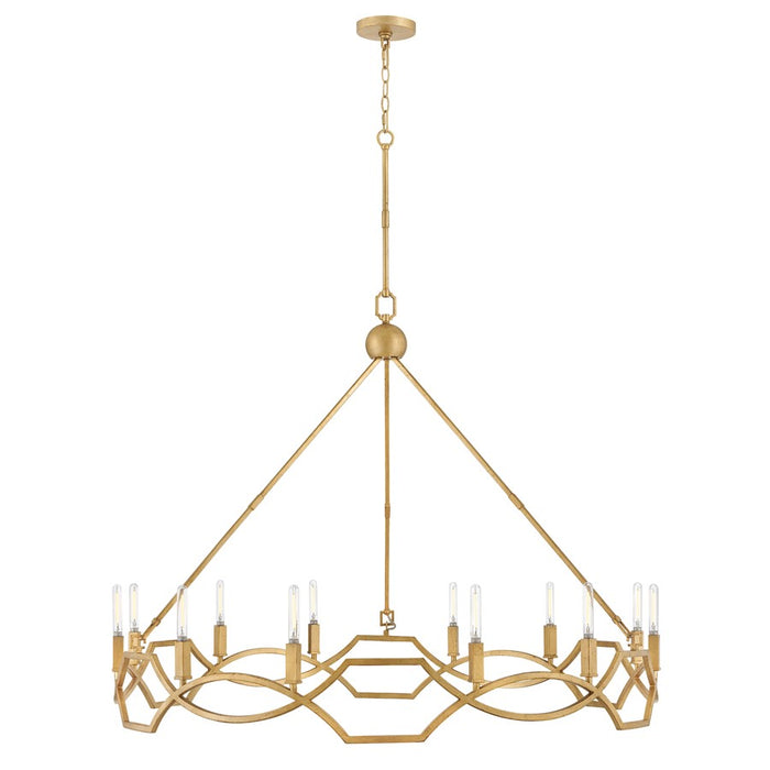 Hinkley Lighting Leona 12 Light Chandelier, Distressed Brass - 45786DA