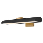 Hinkley Alston 22in 1-Light Linear Wall Sconce | Transitional Heritage Brass Steel and White Acrylic | Bathroom & Living Room Vanity | Model 46074HB-BK