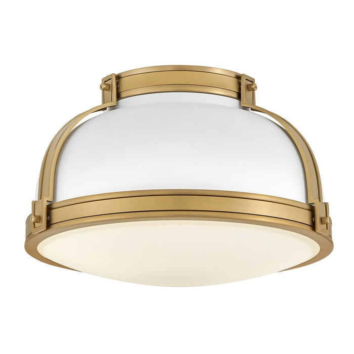 Hinkley Lighting Barton 2Lt Flush Mount, Matte White/Etched Opal - 46351MW-LCB