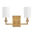 Hinkley Lighting Moore 2 Light Wall Mount, Heritage Brass/Etched Opal - 46412HB