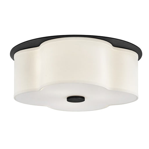 Hinkley Lighting Delaney 3 Light Flush Mount, Black/Etched - 46443BK