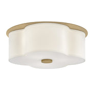 Hinkley Lighting Delaney 3 Light Flush Mount, Heritage Brass/Etched - 46443HB