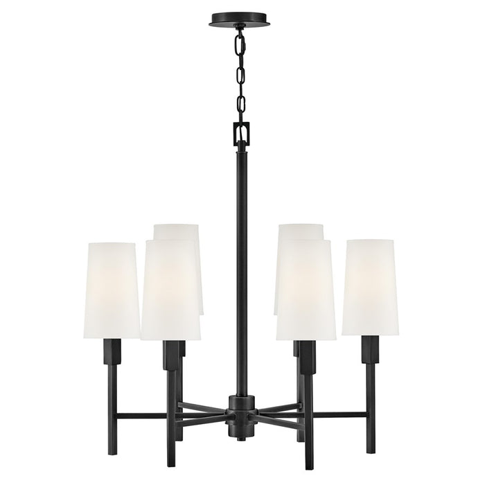 Hinkley Lighting Fenwick 6 Light Chandelier, Black - 46455BK
