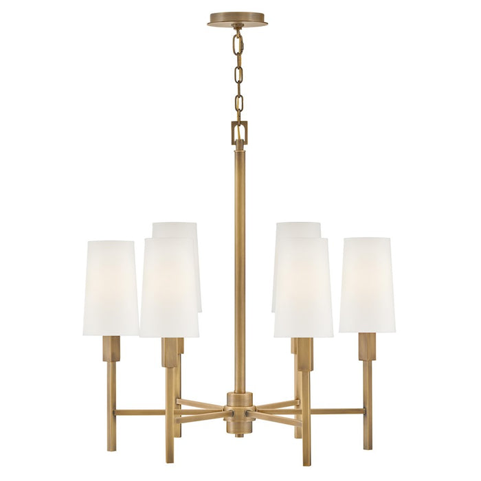 Hinkley Lighting Fenwick 6 Light Chandelier, Heritage Brass - 46455HB