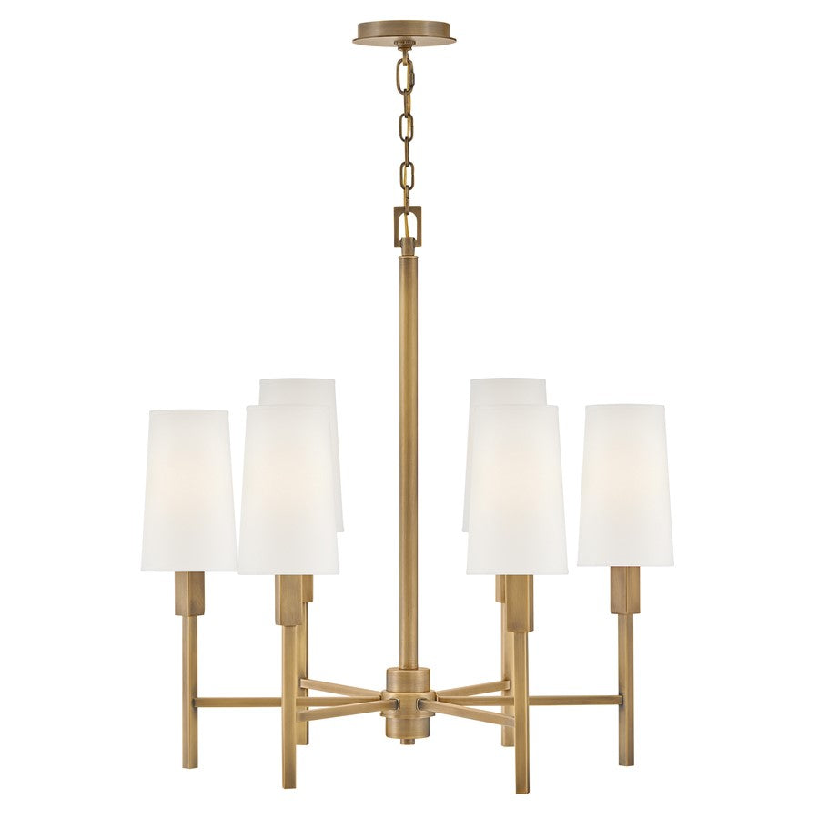 Hinkley Lighting Fenwick 6 Light Chandelier, Heritage Brass - 46455HB