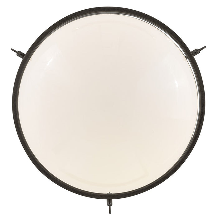 Hinkley Collins 1Lt 18" Semi-Flush Mount, Black Oxide/Cased Opal